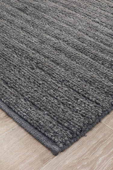Eva Scandi Charcoal Hand Woven Rug